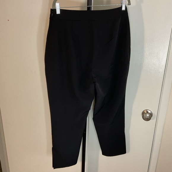 INC International Concepts Black Skinny Ankle Pants 10 Side Zip Work Trousers - Picture 4 of 5